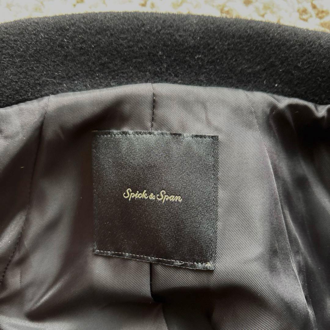 【極美品】Spick&Span W/Nyモッサジャケットライクコート ブラック