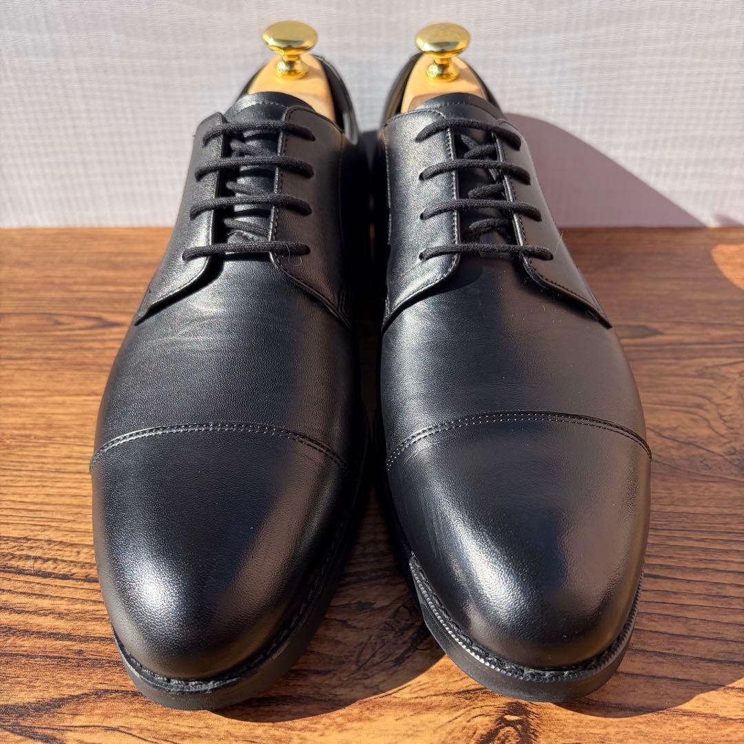 アシックスランウォーク ストレートチップ 25.5cm 黒 外羽根 革靴①