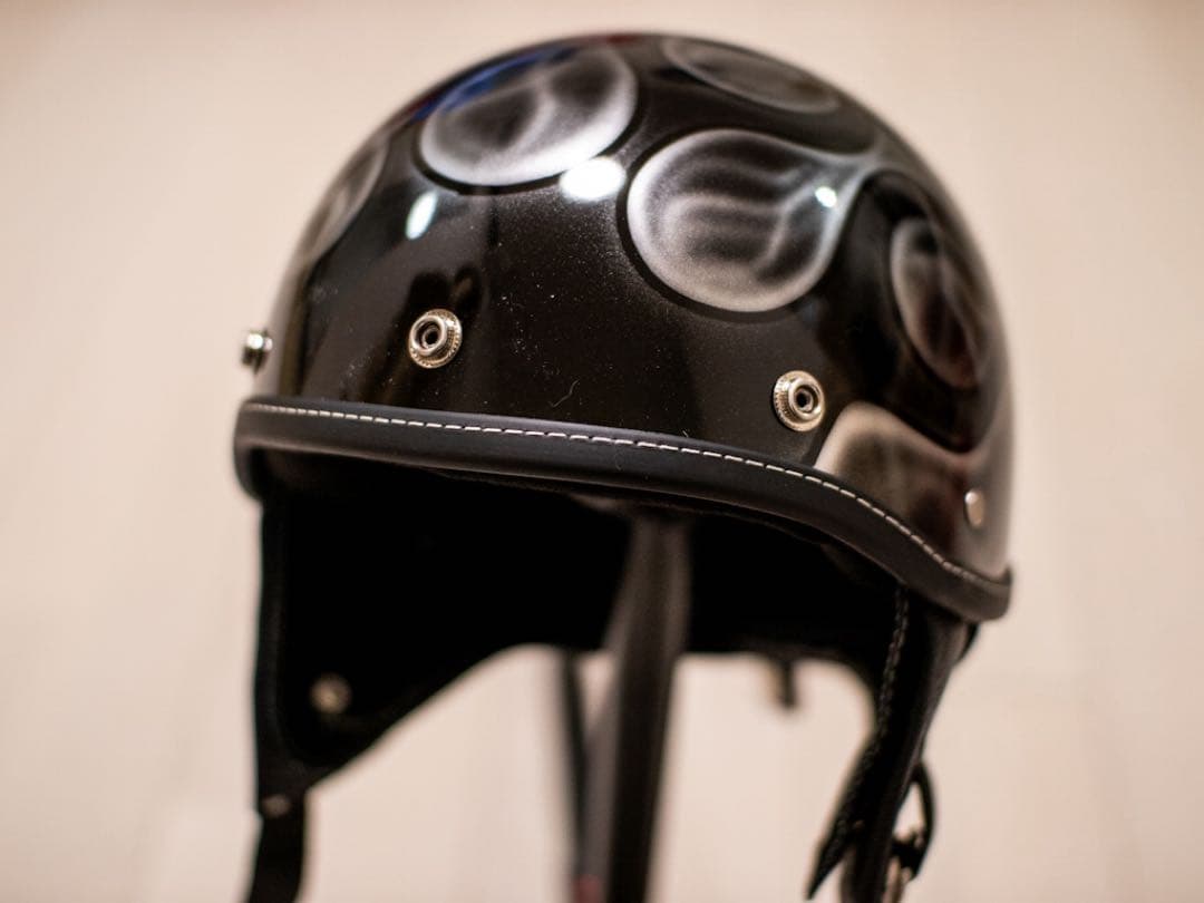 L 新品未使用　ポリヘル　黒、シルバーフレア　ポリス　ヘルメット バイク