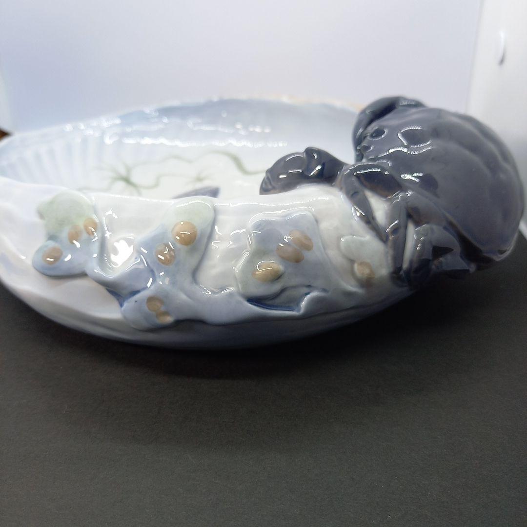 ロイヤルコペンハーゲン　蟹飾り付きシェル鉢 エリック.ニールセン　デザイン