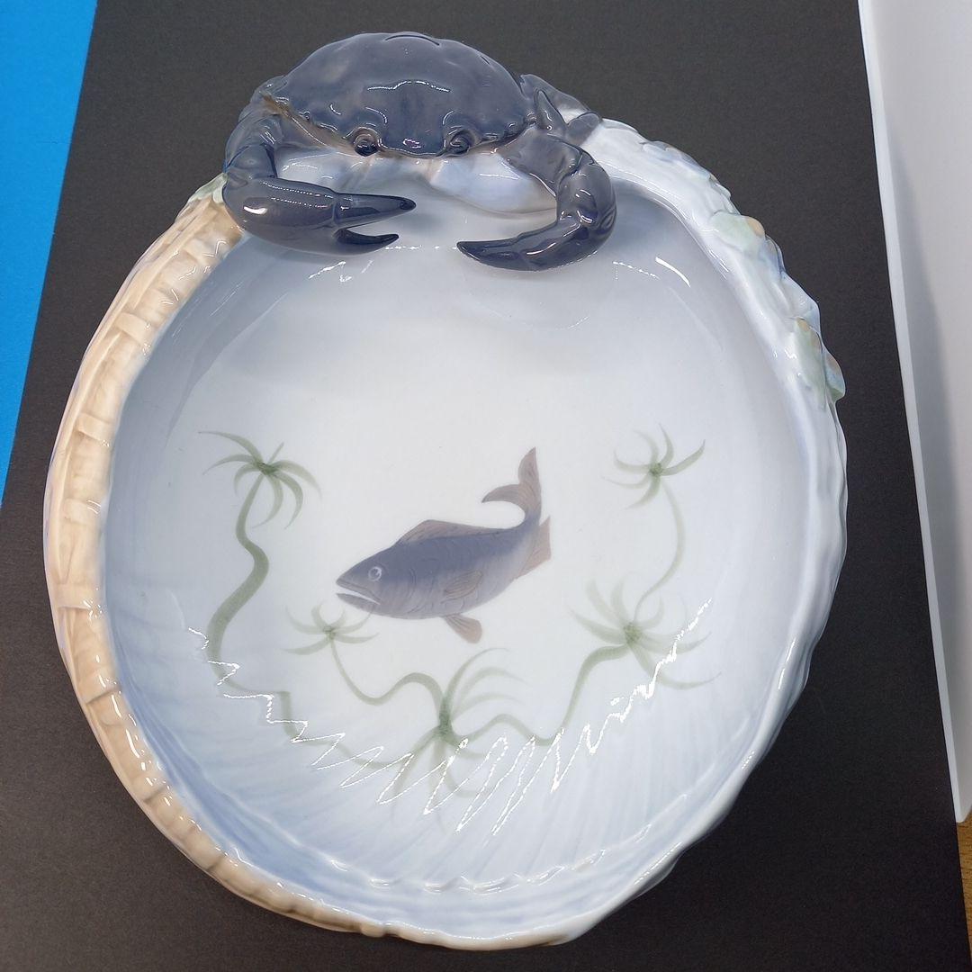 ロイヤルコペンハーゲン　蟹飾り付きシェル鉢 エリック.ニールセン　デザイン