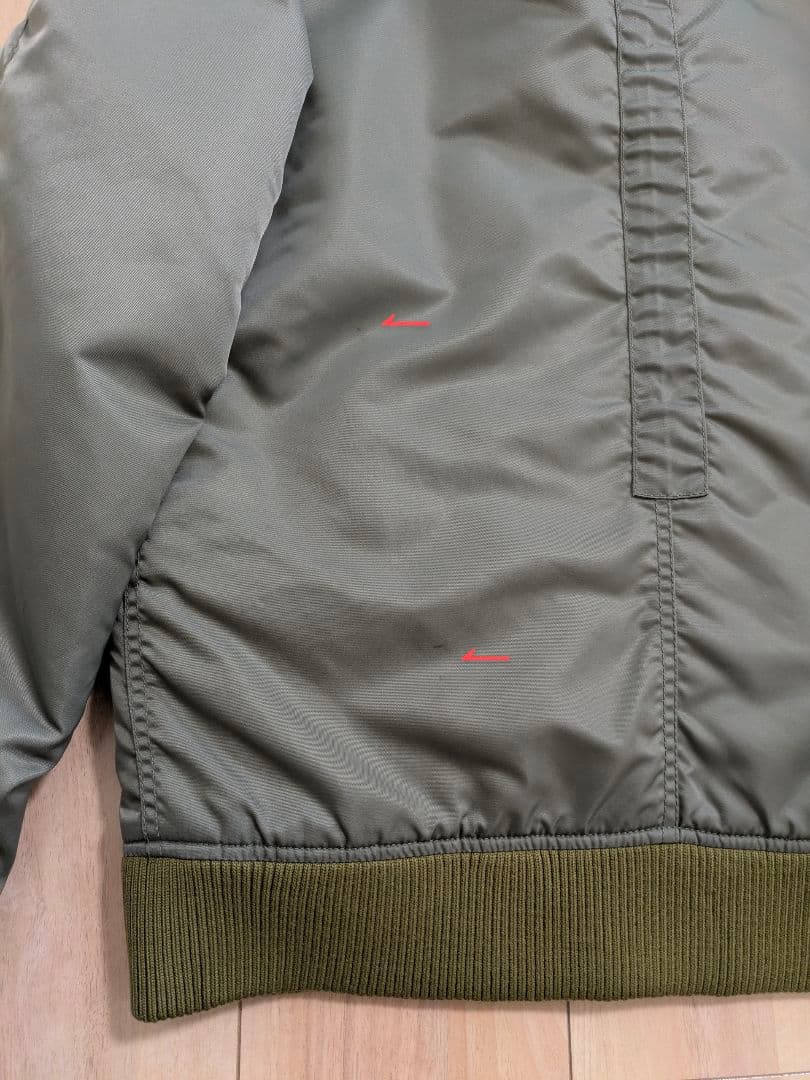 Schott×VICTIM ヴィクティムコラボ N2-B オリーブ 42 XL