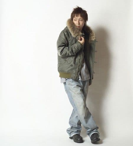 Schott×VICTIM ヴィクティムコラボ N2-B オリーブ 42 XL