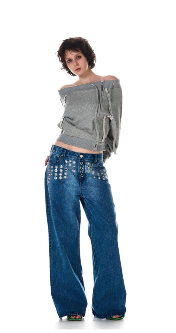 トップス BEEDEN OFF SHOULDER SIDE ZIP TOPS