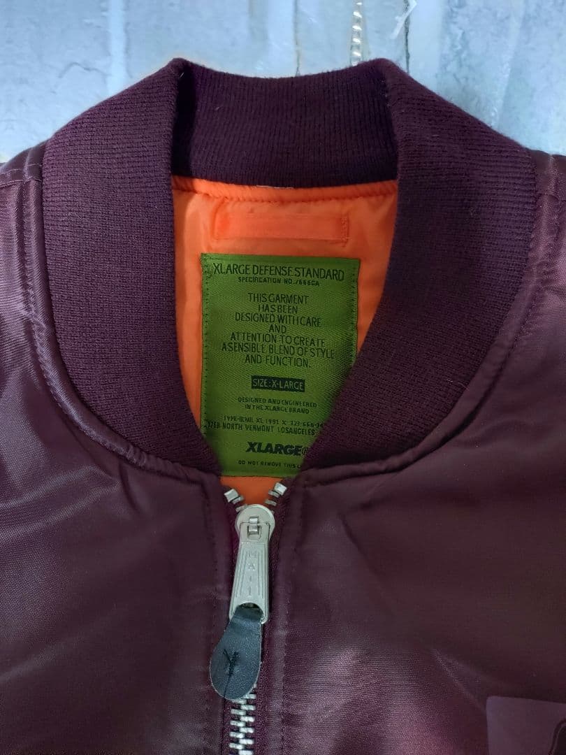 【希少XLサイズ】【XLARGE 】【ボルドー】【MA-1】 エクストララージ