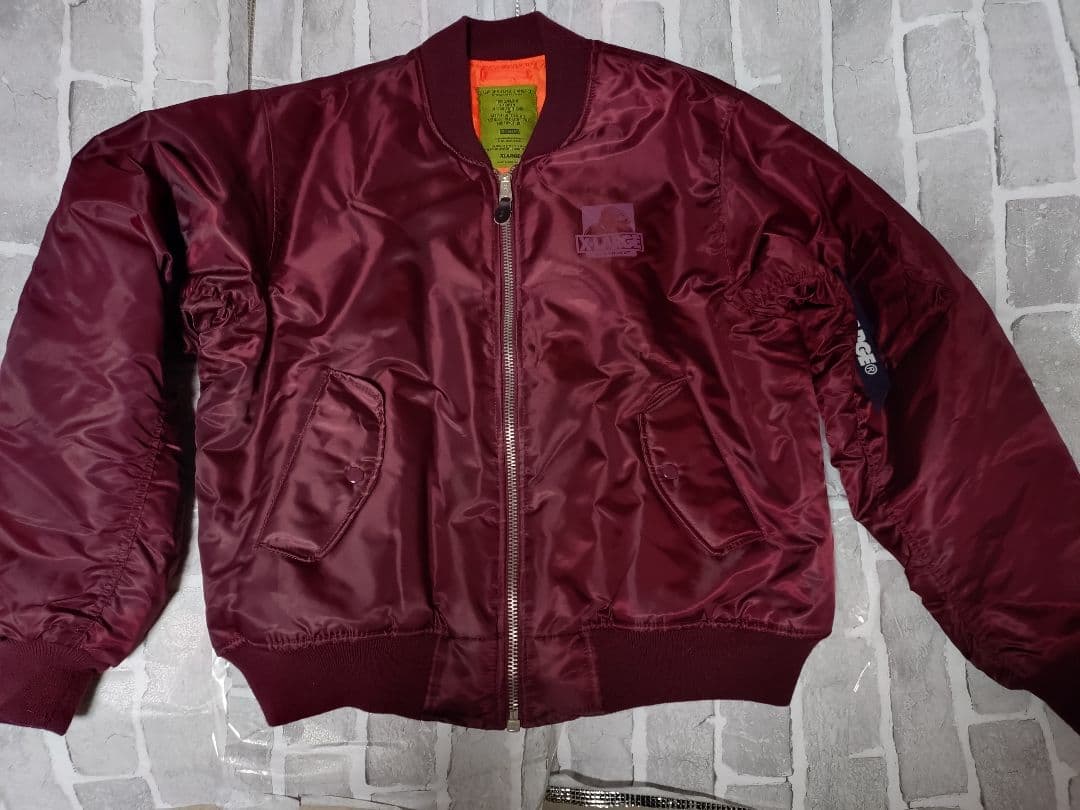 【希少XLサイズ】【XLARGE 】【ボルドー】【MA-1】 エクストララージ