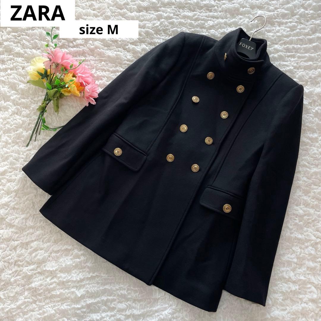 人気　ZARA MANTECO マンテコ　ナポレオンコート　金ボタン　ウール混