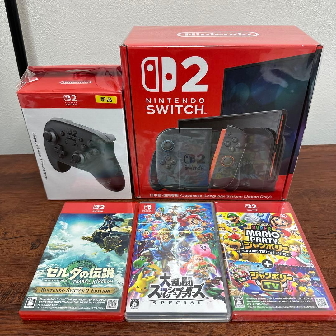 ★新品未使用★Switch2本体＋プロコン＋ソフト3本
