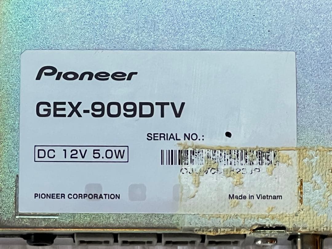 カロッツェリア GEX-909DTV 4x4地デジチューナーとインターフェース