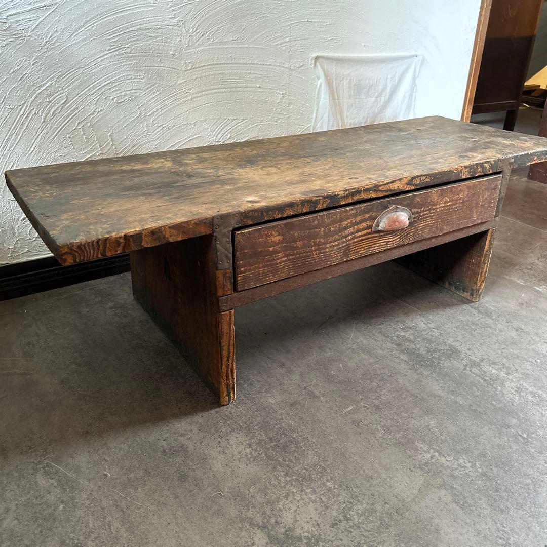 アンティーク　ちゃぶ台　時代物　引き出し付