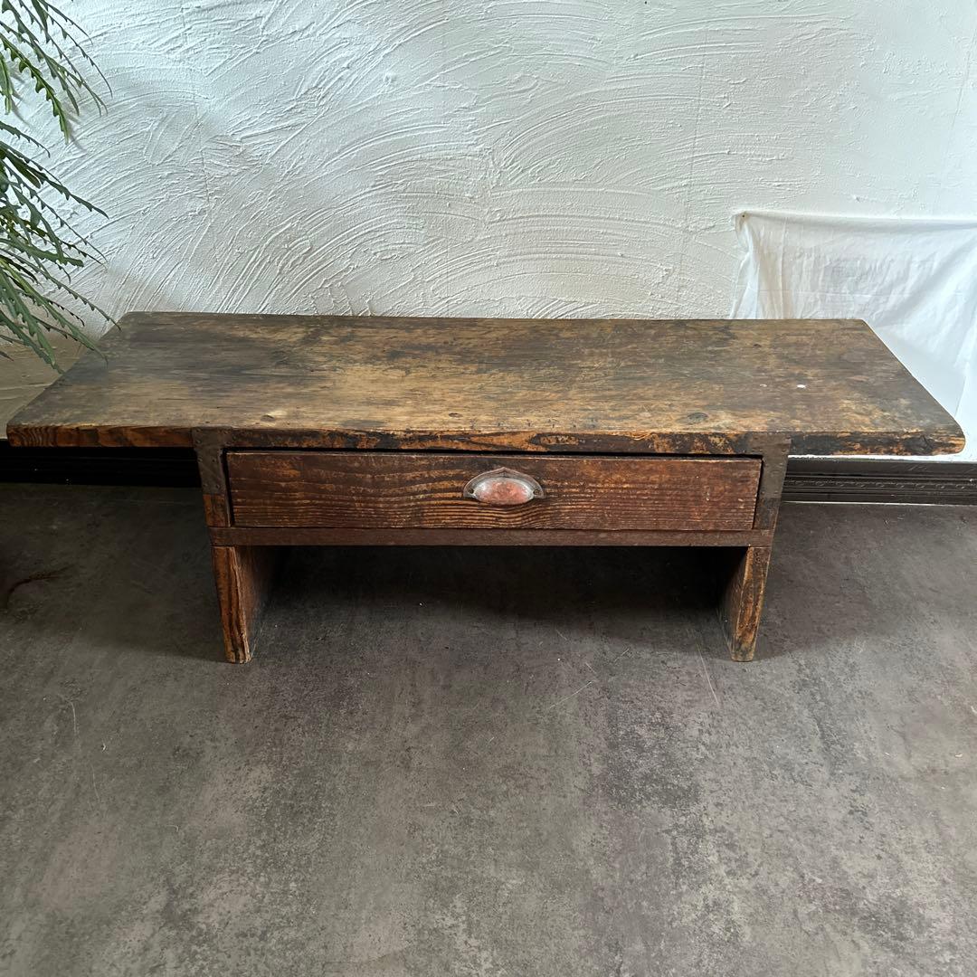 アンティーク　ちゃぶ台　時代物　引き出し付