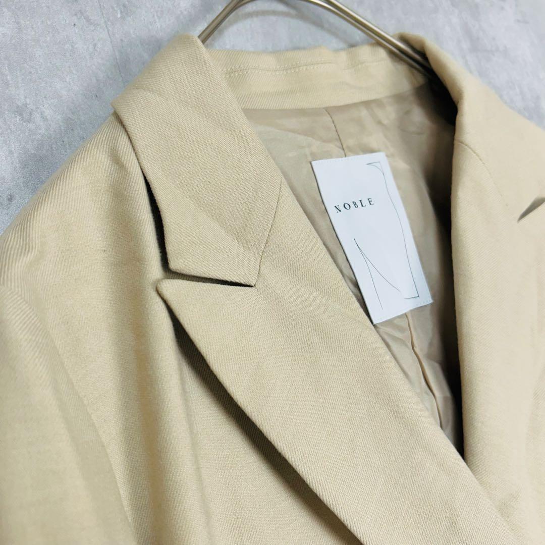 NOBLE ダブルブレスト　テーラード　ジャケット　ベージュ