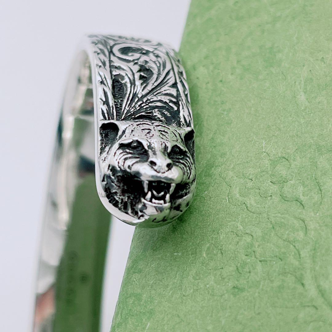 GUCCI バングル　アラベスク　キャット　インターロッキング　シルバー