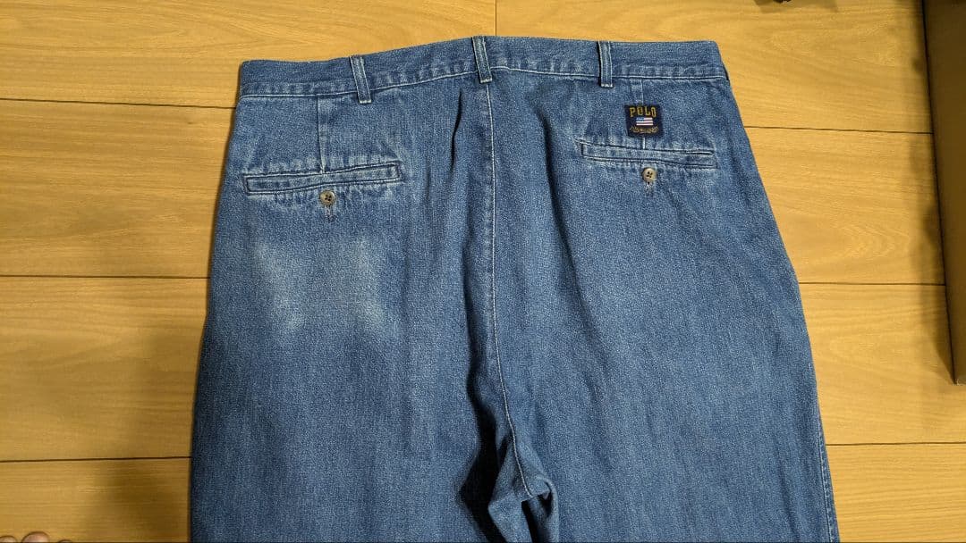 ラルフローレン　USA製　デニム　スラックス　W36L32