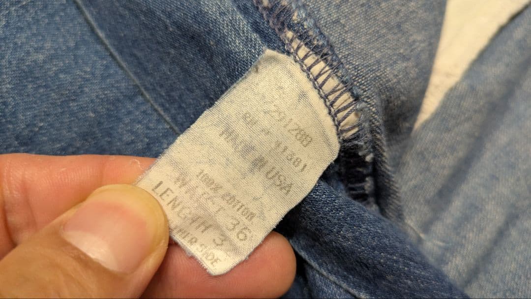 ラルフローレン　USA製　デニム　スラックス　W36L32