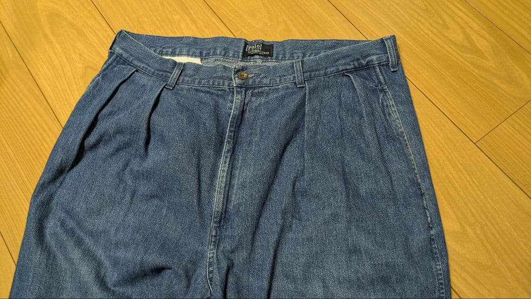 ラルフローレン　USA製　デニム　スラックス　W36L32