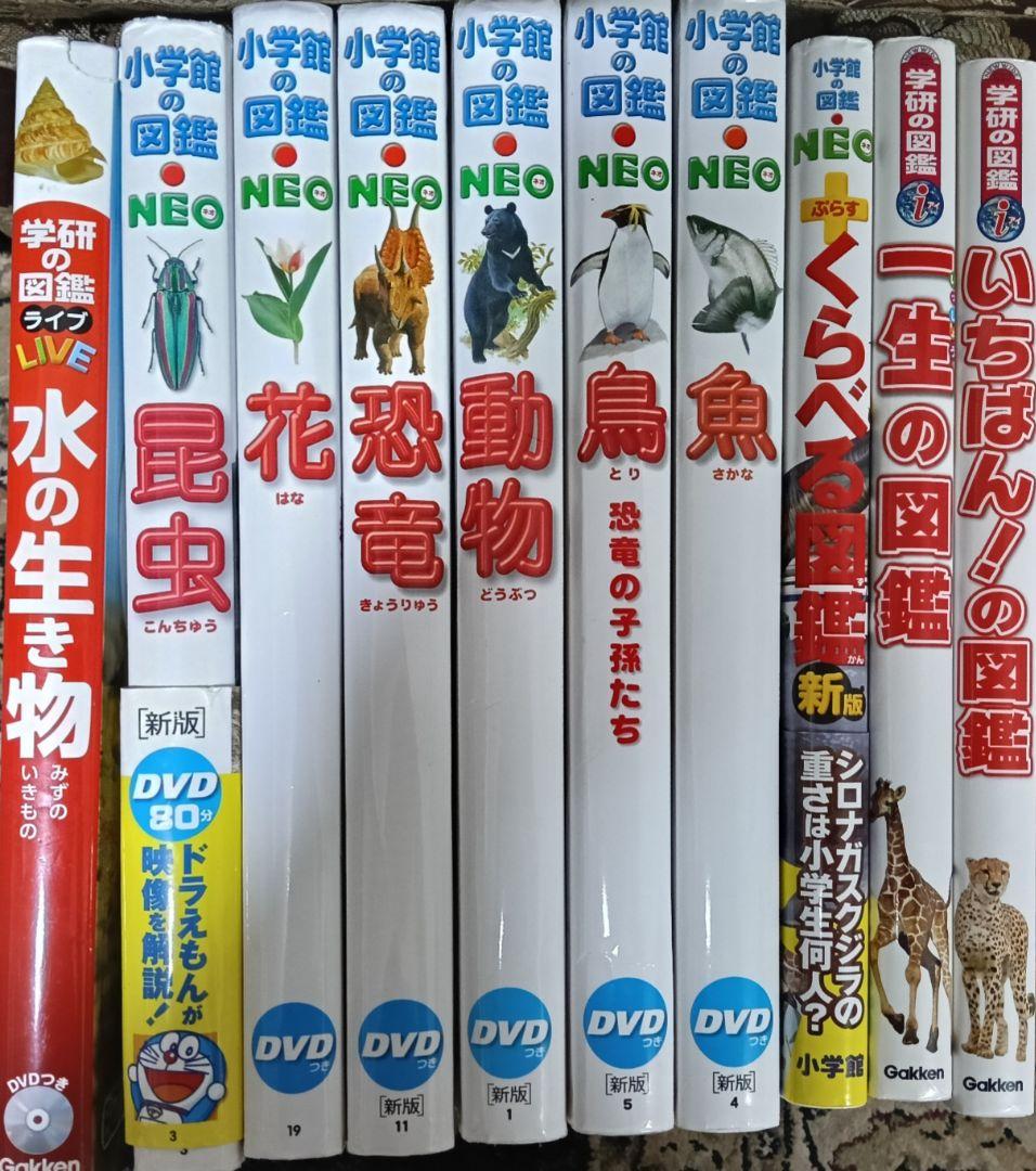 小学館の図鑑　NEO 新版　昆虫　花　恐竜　動物　鳥　魚 新版 学研　LIVE