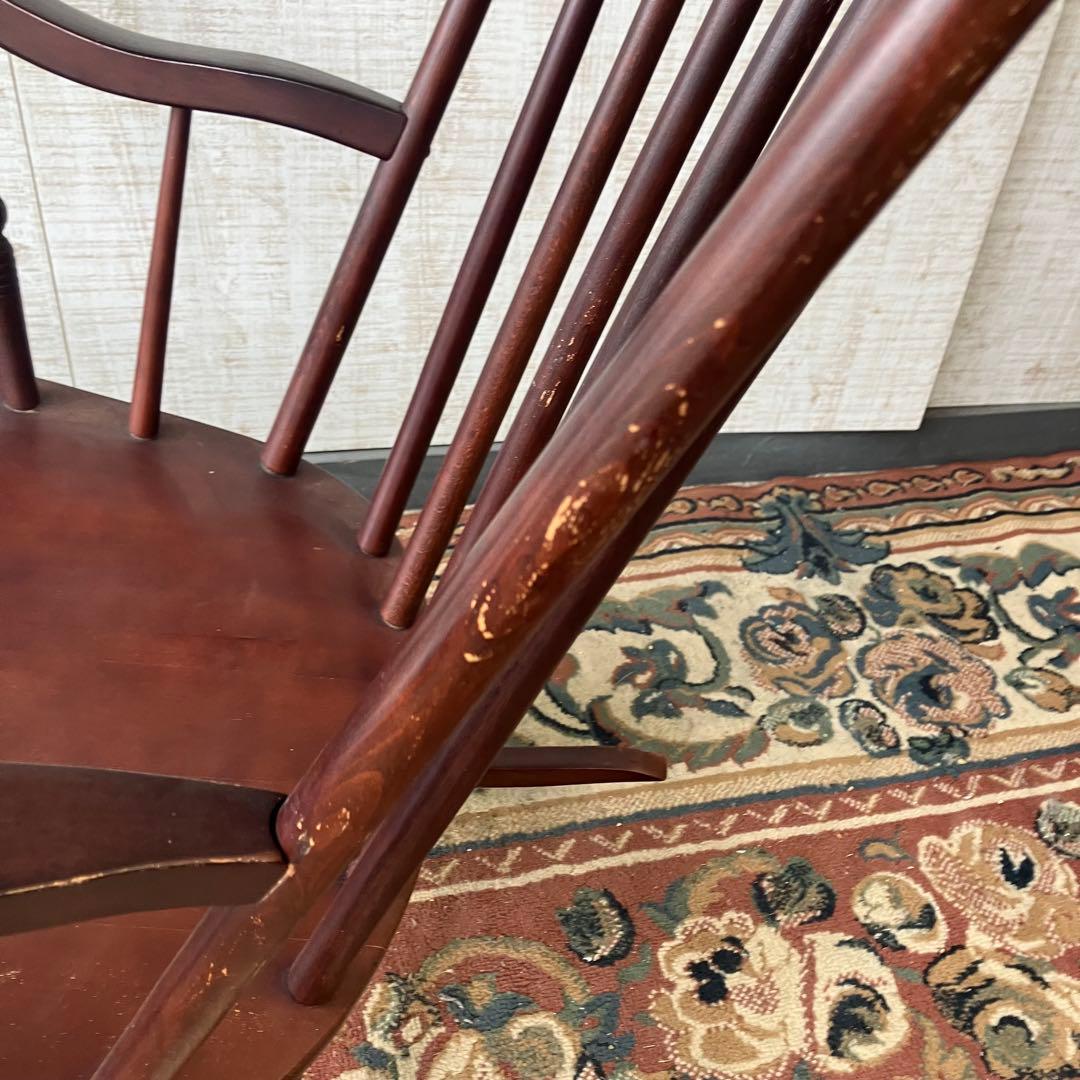 昭和レトロ 木製 ロッキングチェア アームチェア 古道具 古家具 ビンテージ