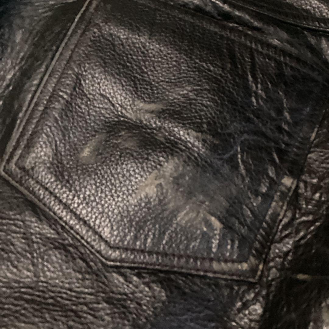 P　HARLEY-DAVIDSON　黒　レザーパンツ　革パン　サイズ30