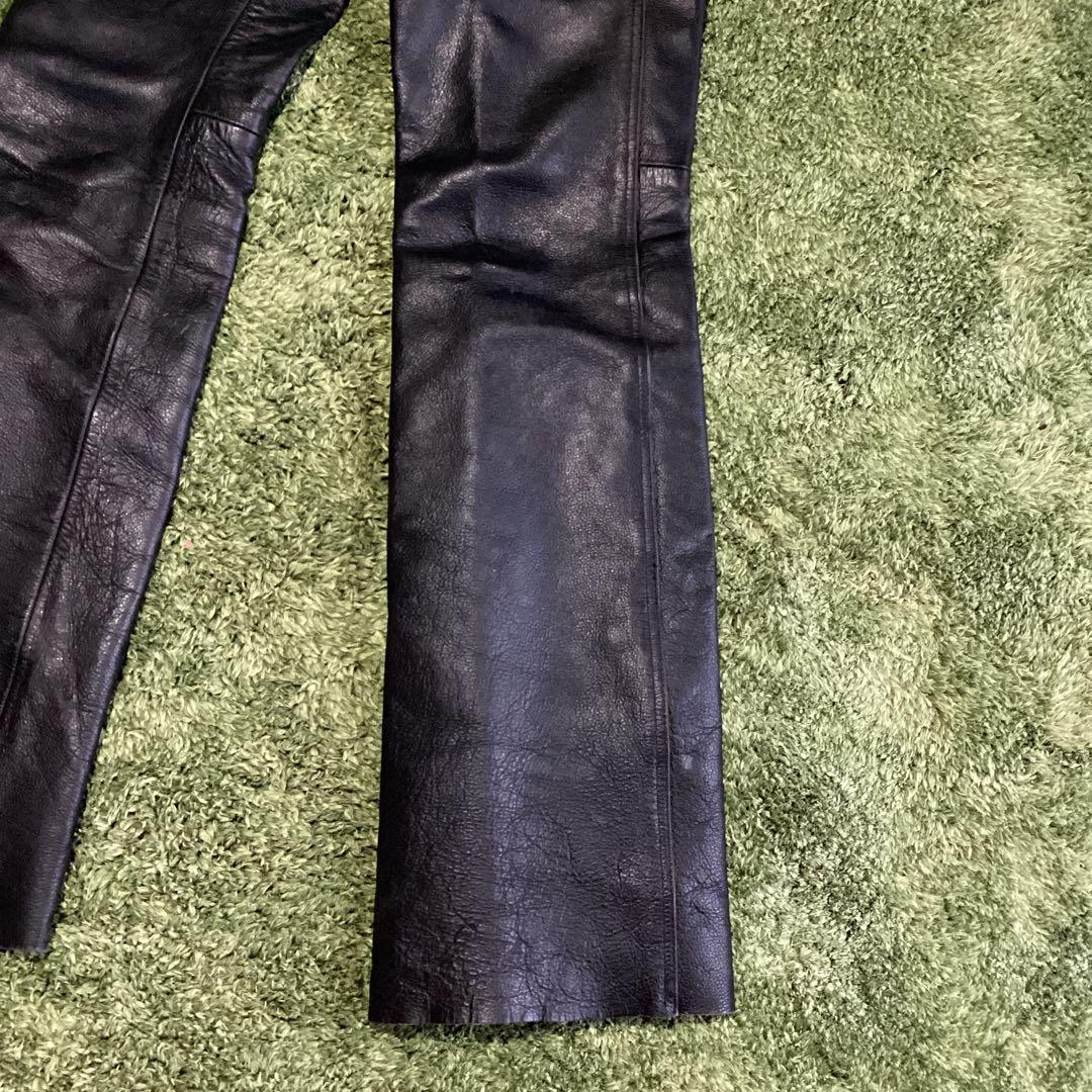 P　HARLEY-DAVIDSON　黒　レザーパンツ　革パン　サイズ30