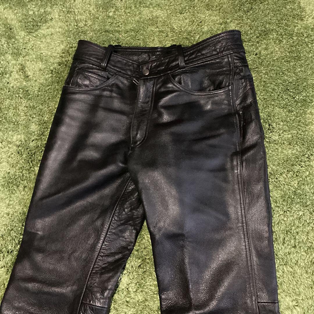 P　HARLEY-DAVIDSON　黒　レザーパンツ　革パン　サイズ30
