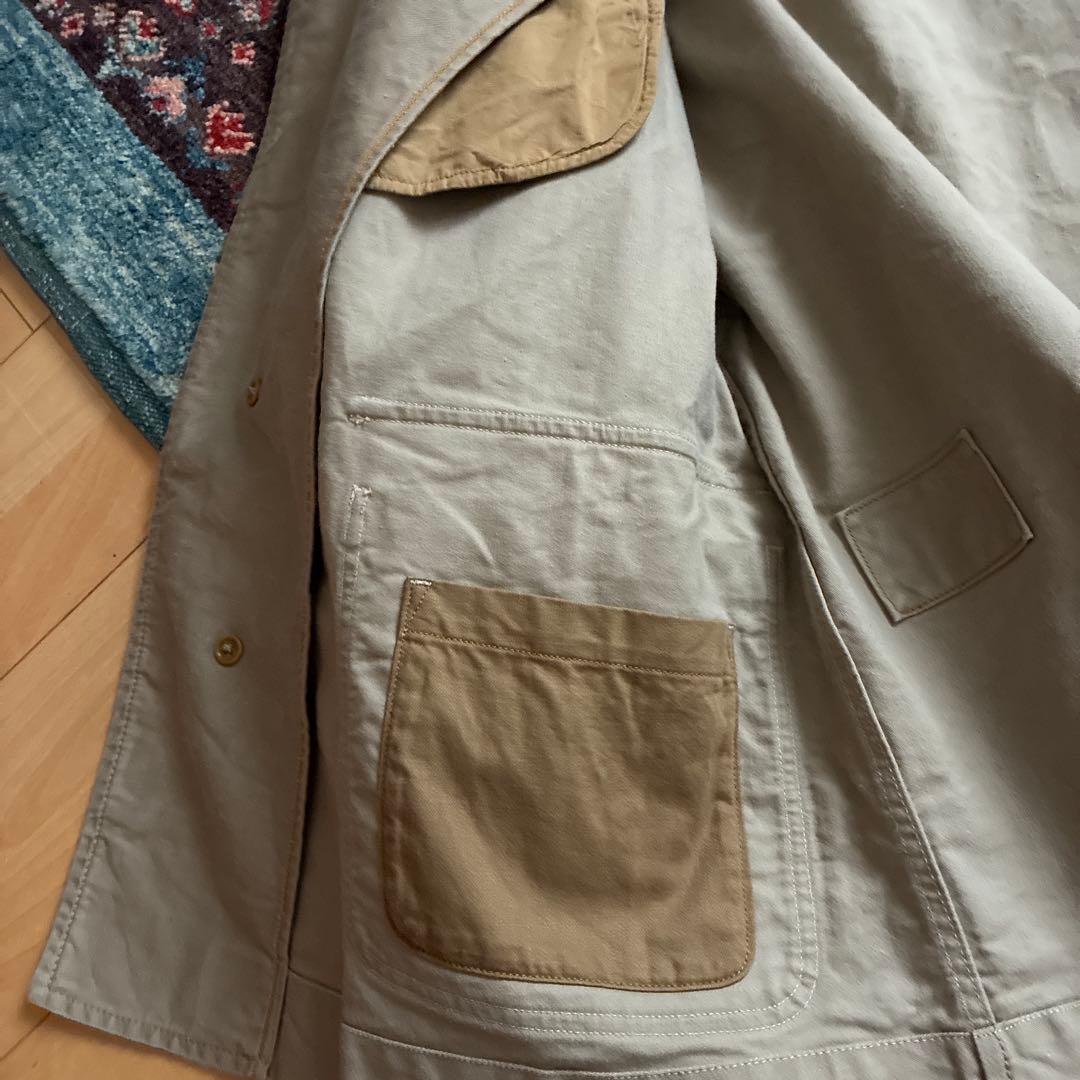 45R おこめサテン908シングルPコート2ベージュ