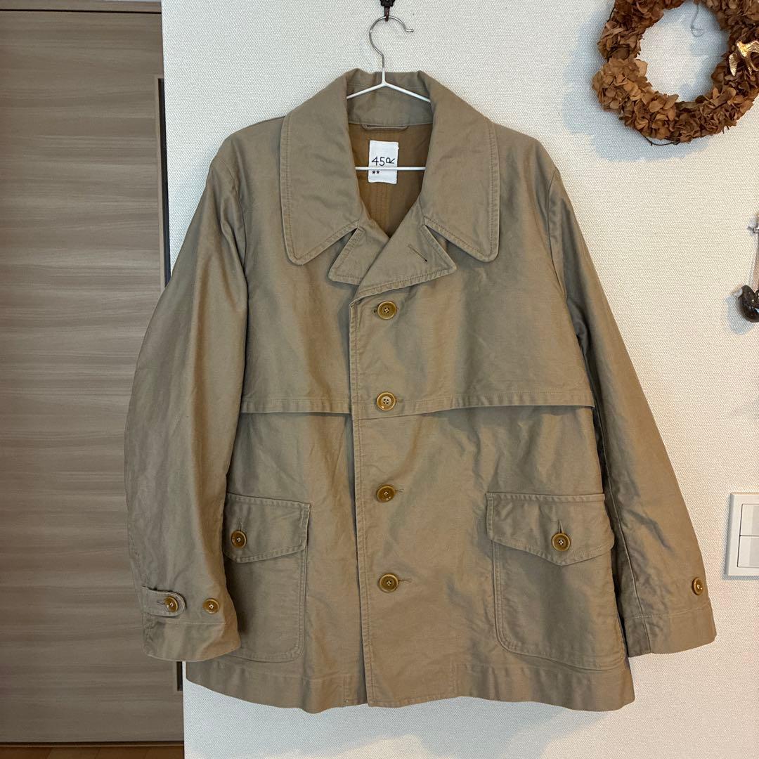 45R おこめサテン908シングルPコート2ベージュ