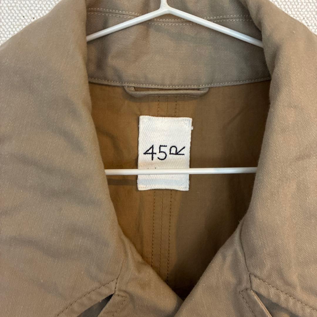 45R おこめサテン908シングルPコート2ベージュ