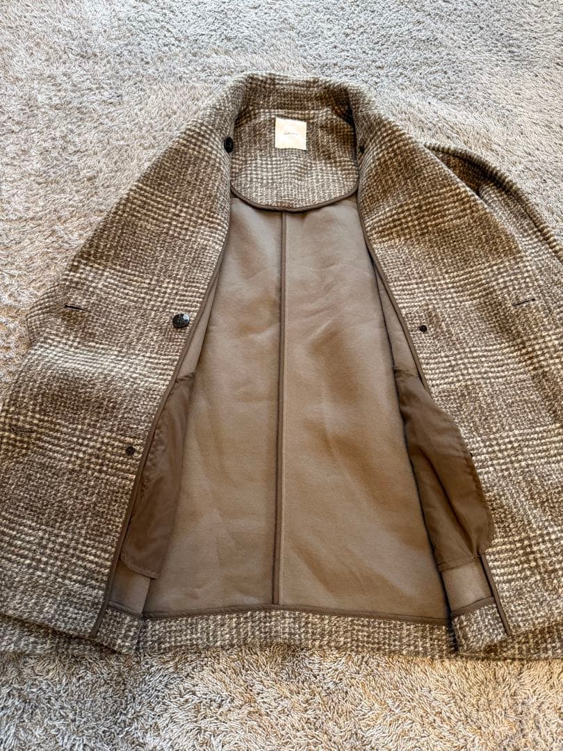 ぴ*か様 Spick and Span Wスライバーチェックハーフコート　36