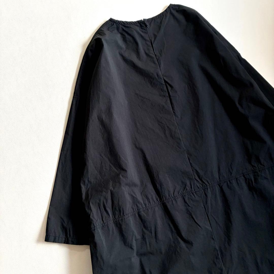 ◆美品◆1.4万◆ICHI◆大きいサイズ感◆ゆったり長袖マキシワンピース◆黒◆F