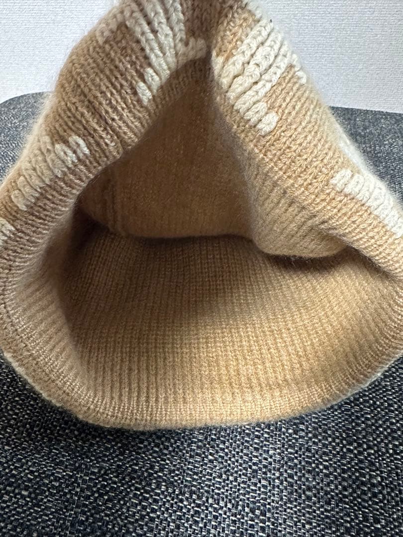 エルメス　ベージュ ニット帽