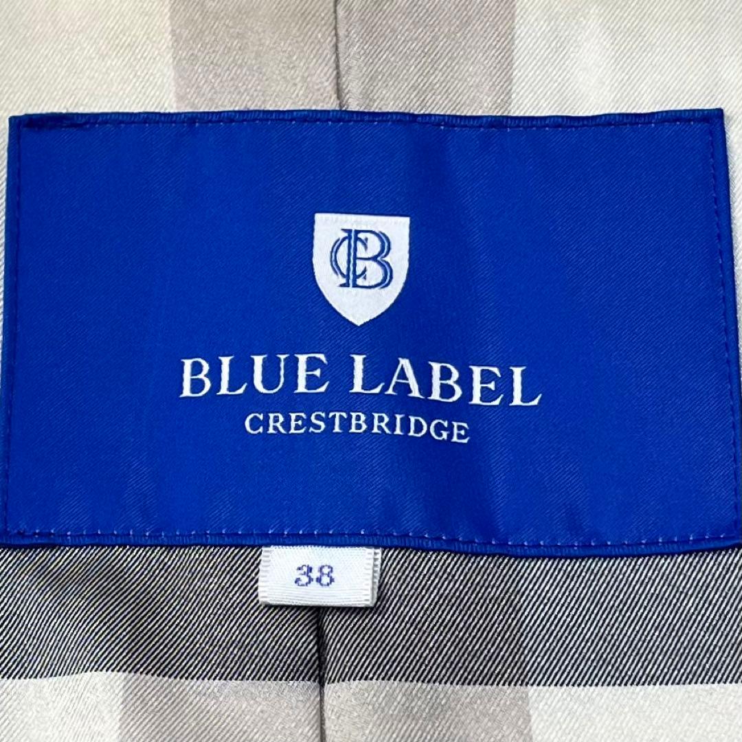 18AW ブルーレーベルクレストブリッジ モヘア混 バルキー ノーカラーコート