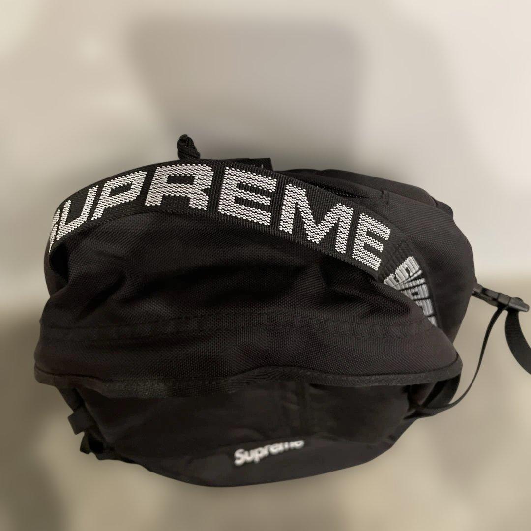 バッグ Supreme 18ss Tape Logo Back Pack Black