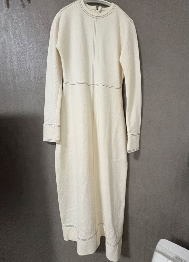 トゥデイフル　ジャージーバルーンドレス　エクリュ　38