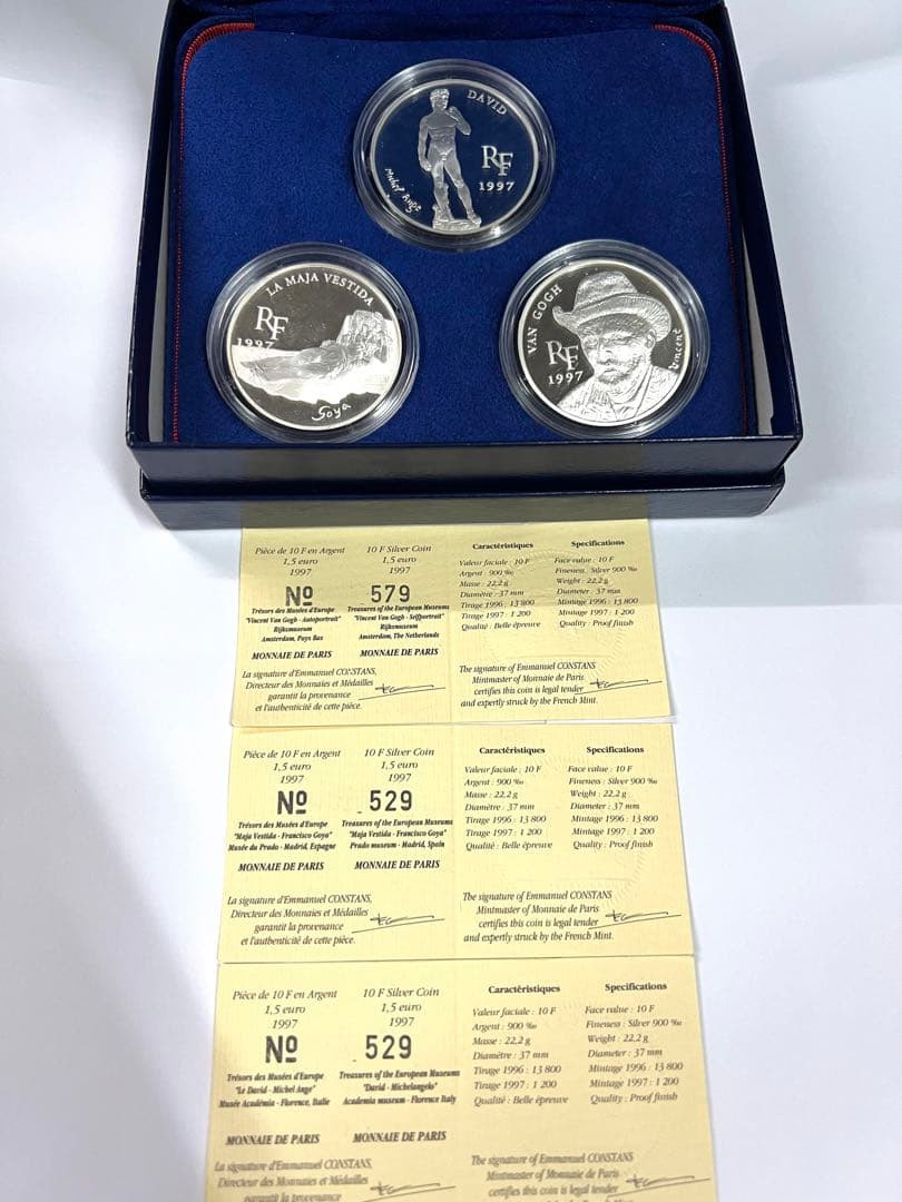 SV900 MONNAIE DE PARIS モネ・ド・パリ 銀貨 3枚セット