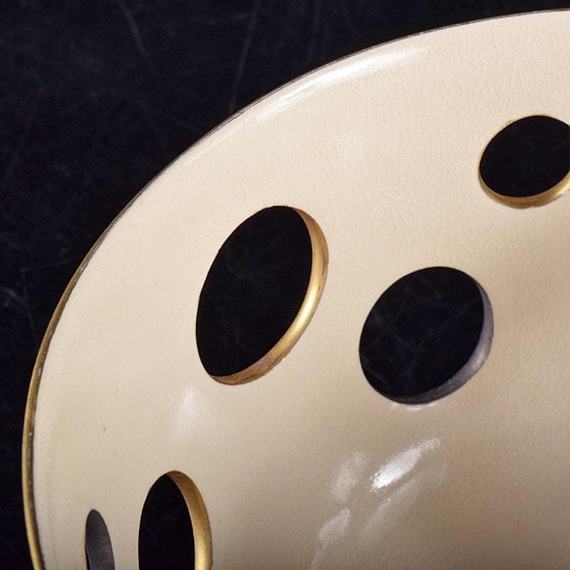 北大路魯山人作　金銀水玉透かし鉢　菓子鉢　共箱　D　R8520