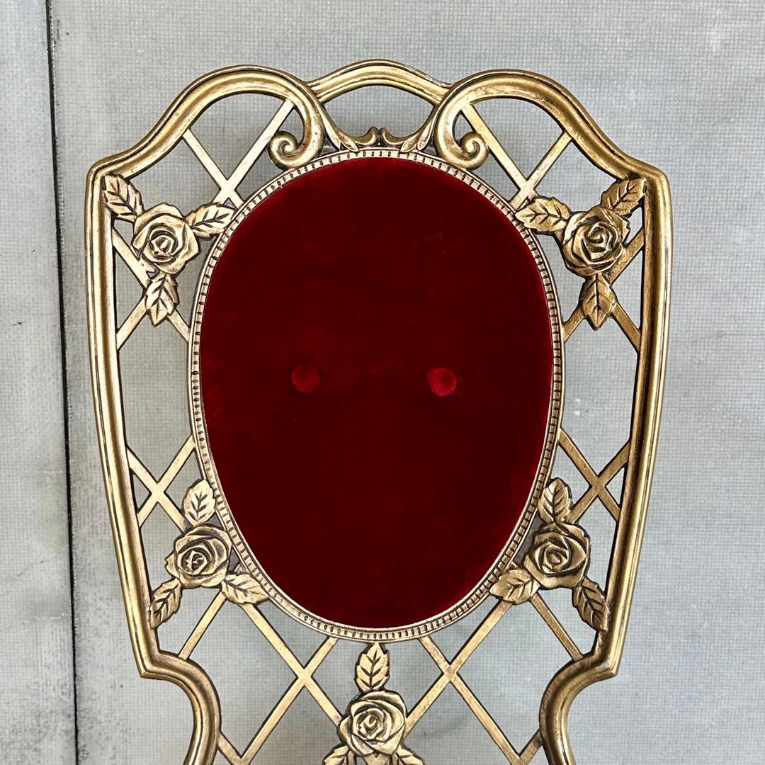 アテム ①★アルミ製アンティークチェア★ ゴールド × ベロアクラシカル