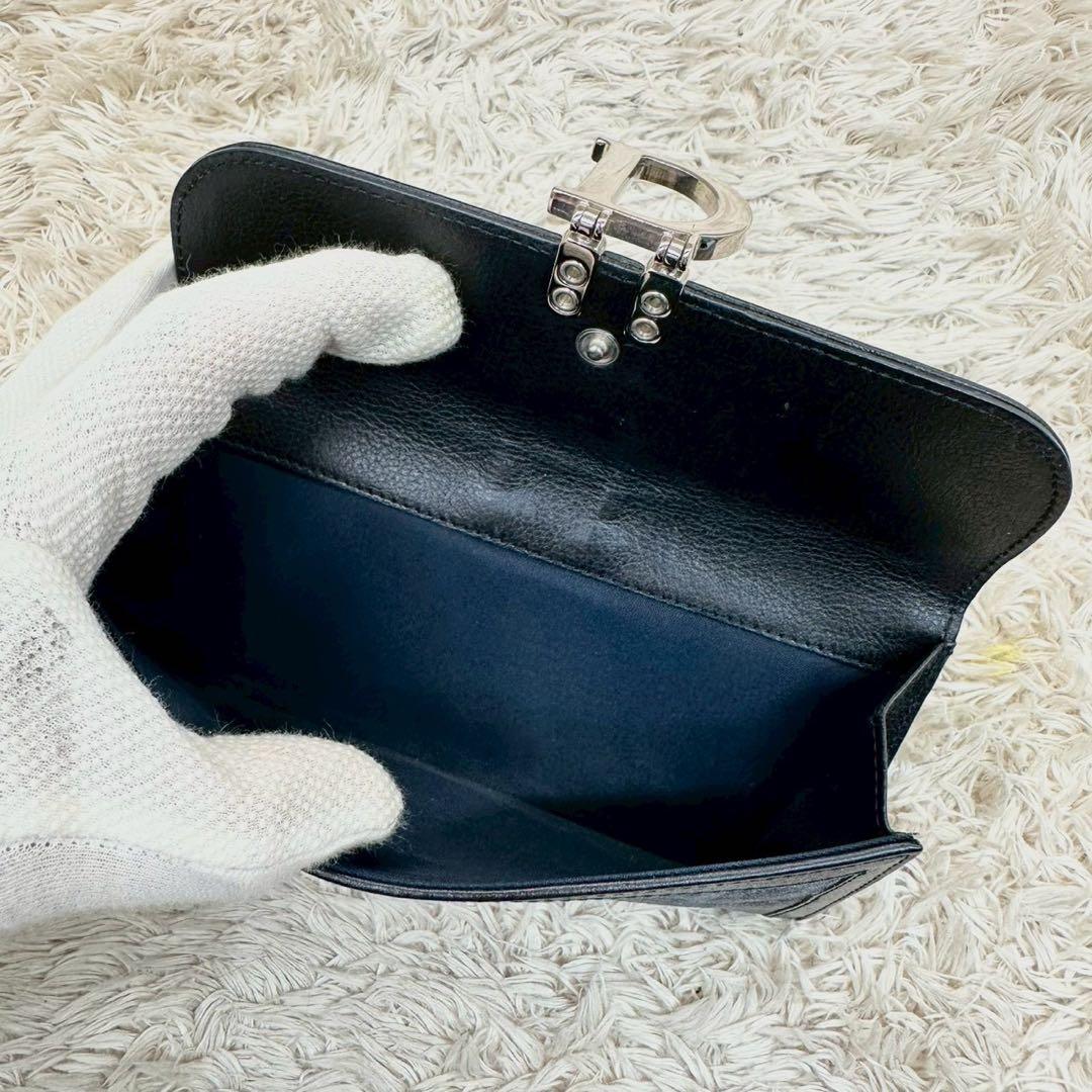 【美品】DIOR 長財布 トロッター オブリーク 二つ折り グレー