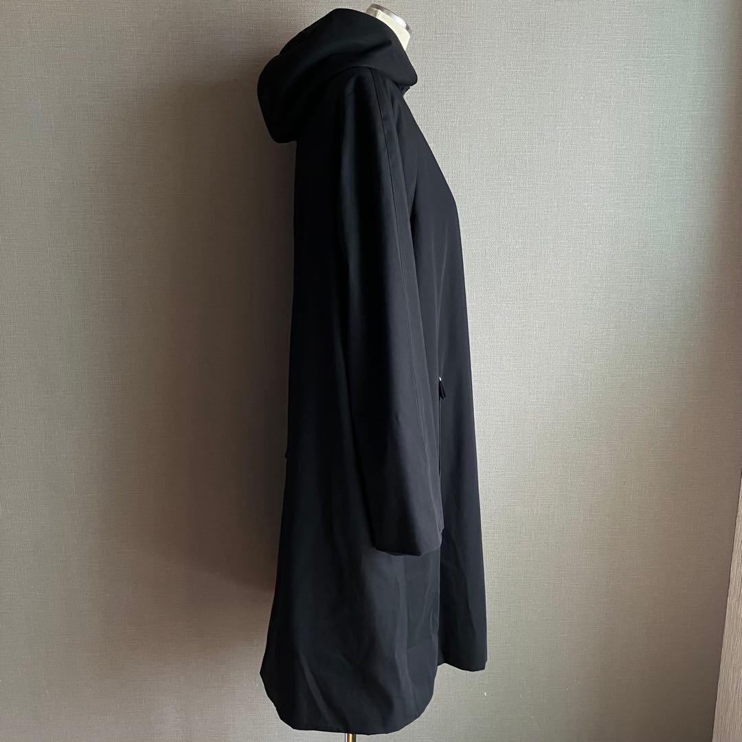 BURBERRYLONDON　フード付きロング丈ブルゾン　ノバチェック　黒　9