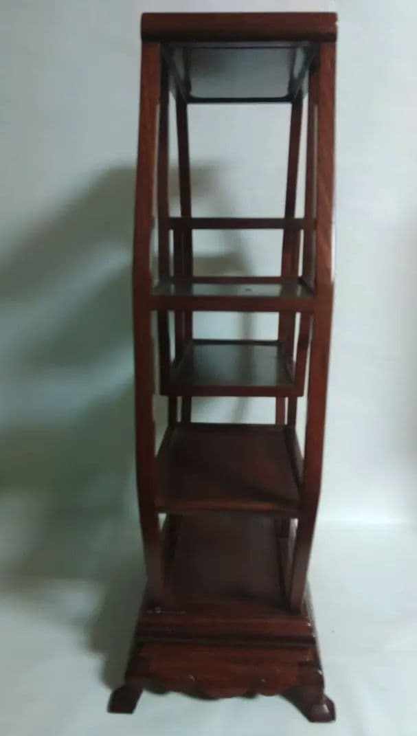 変形棚　飾り棚　飾り台　高さ54cm 大型　木製