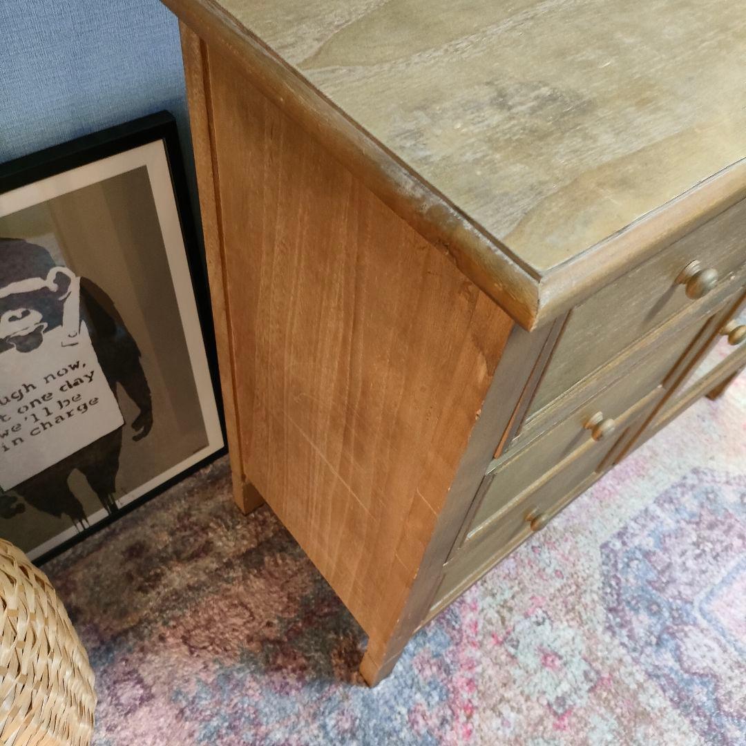 B-COMPANY ビーカンパニー ガラス扉収納キャビネット シャビー