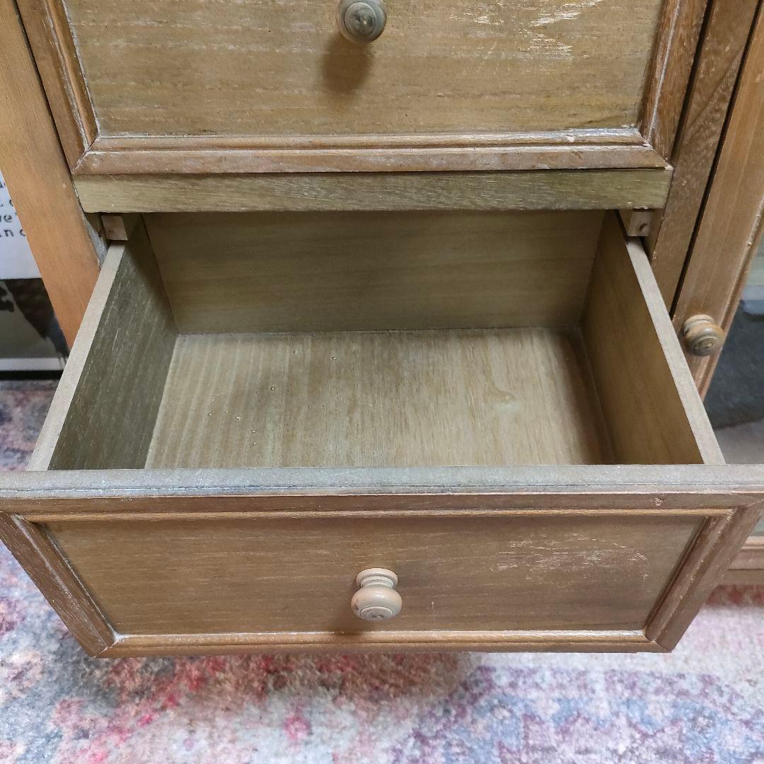 B-COMPANY ビーカンパニー ガラス扉収納キャビネット シャビー