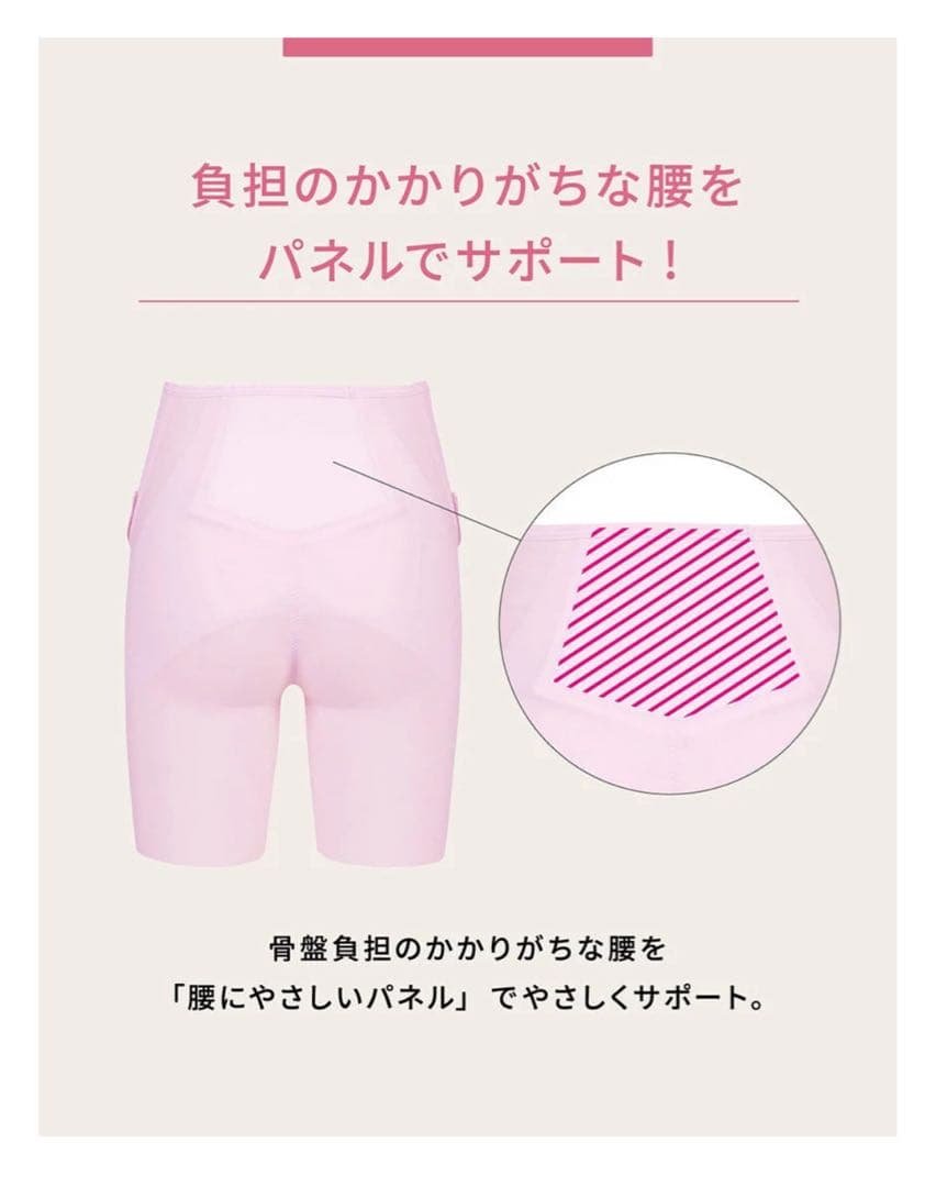 妊婦帯パンツタイプ（おなか・腰・骨盤サポート) MG-P235 ブラック