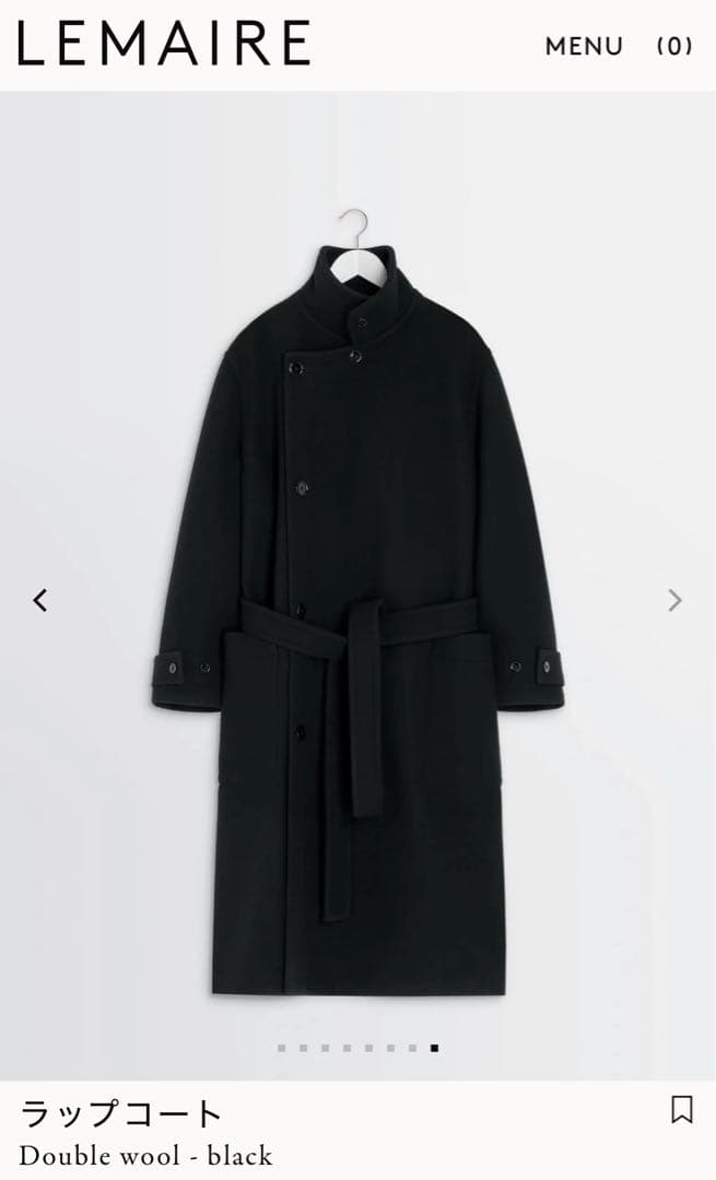 lemaire 25AW wrap coat Sラップコート ルメール