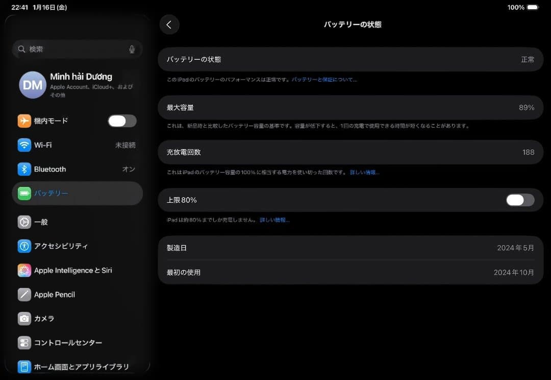 美品 11インチiPad Pro M4 256GB Wi-Fi スペースブラック