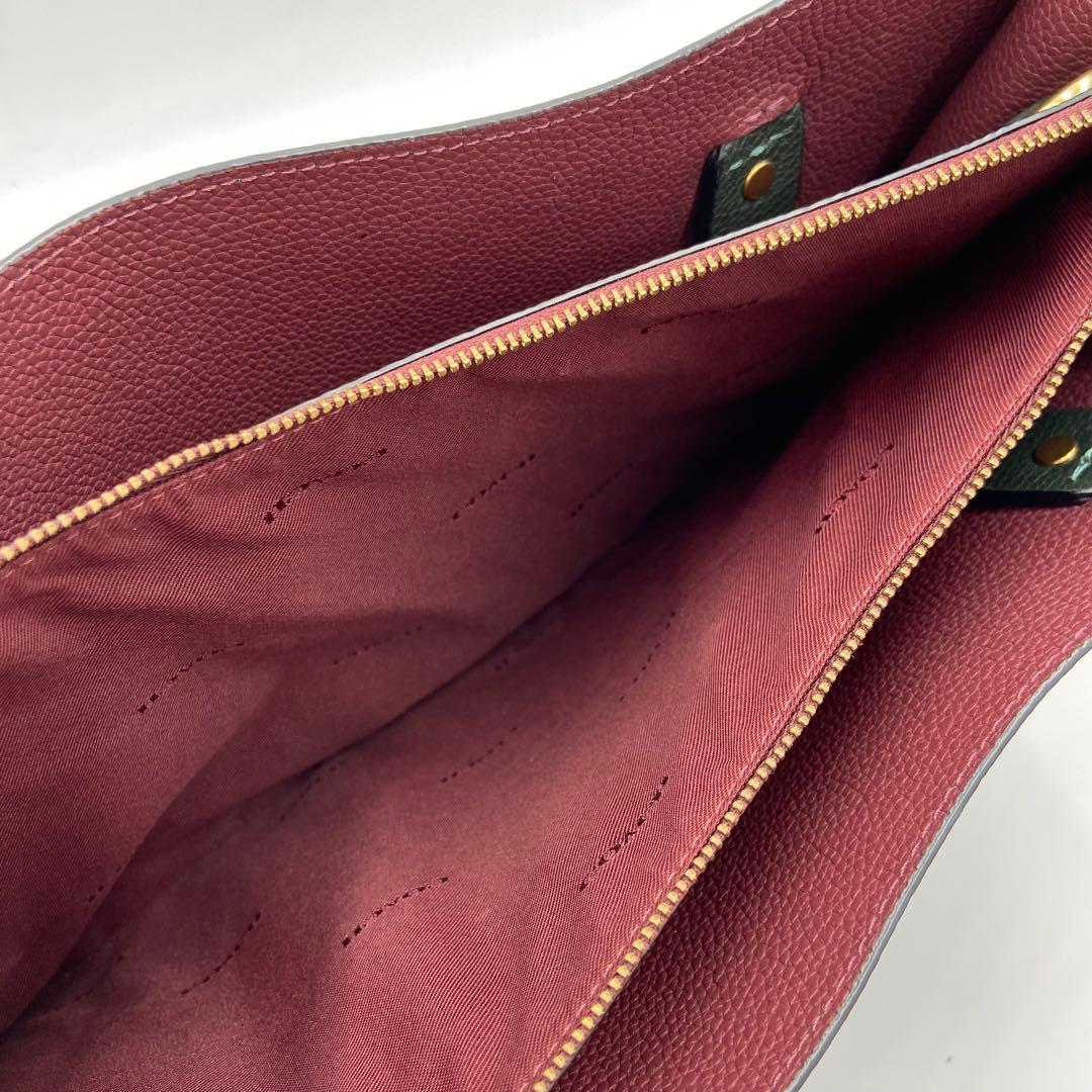 美品✨ コーチ グリーン タイラー トートバッグ ショルダー 2way レザー