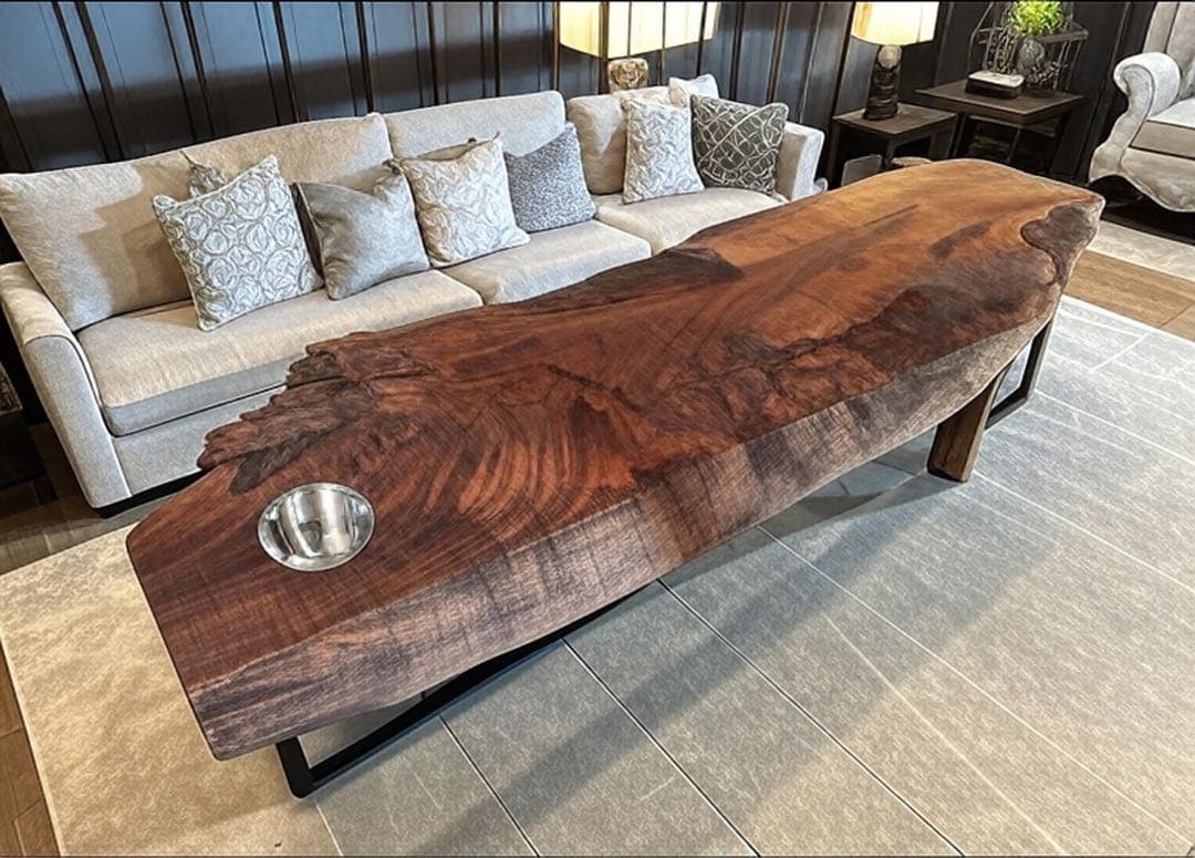 【早い者勝ち！SALE！】　一枚板テーブル　ウォールナット　ベンチ　ローテーブル