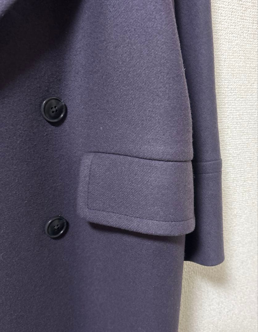 【未使用】ユナイテッドアローズ ハミルトン メルトン ロング コート パープル