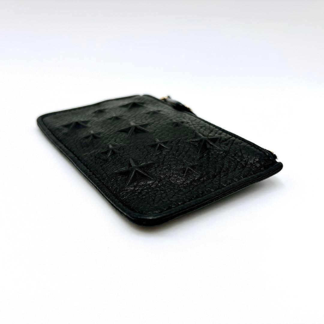 極美品＊ジミーチュウ スターエンボス レザー ケース キーケース ブラック
