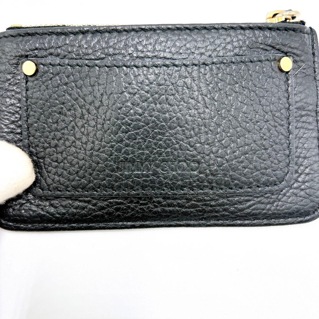 極美品＊ジミーチュウ スターエンボス レザー ケース キーケース ブラック